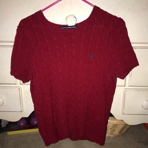 Red Ralph Lauren’s sweater shirt